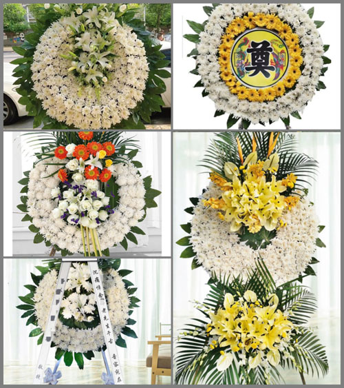 山东青岛即墨市龙泉街道后碾子头村花圈速递